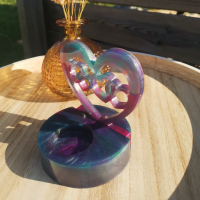 Hartjes in kaarsenhouder